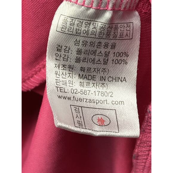 Fuerza Sport Track Jacket Womens Small Full Zip Coat 88 Pink Pockets - Picture 4 of 8